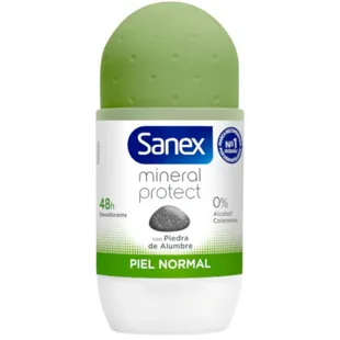 Sanex Mineral Protect Piedra Alumbre Desodorante Piel Normal 48H Roll-On 50 ml