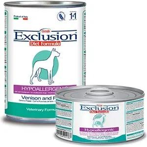 Exclusion Monoprotein Veterinary Diet Formula Hypoallergenic Cibo Umido Cervo E Patate Per Cani Adulti Lattina 400G