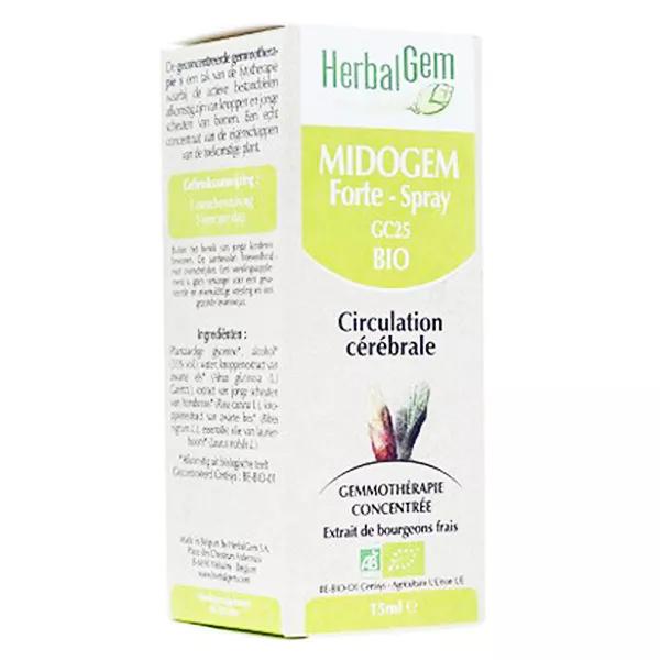 Herbalgem Complexe de Gemmothérapie Midogem Forte Circulation Cérébrale Bio 15ml