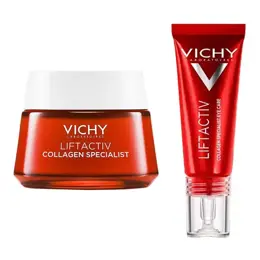 Vichy Routine Anti-Rides et Fermeté Liftactiv Crème de Jour Collagen Specialist 50ml & Soin Yeux 15ml