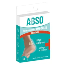 Marque Verte ABSO Pansements ampoules extrêmes -  Boîte de 6