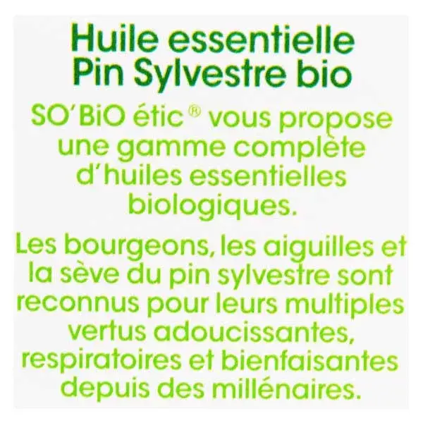So'Bio Étic Aroma Huile Essentielle Pin Sylvestre Bio 10ml