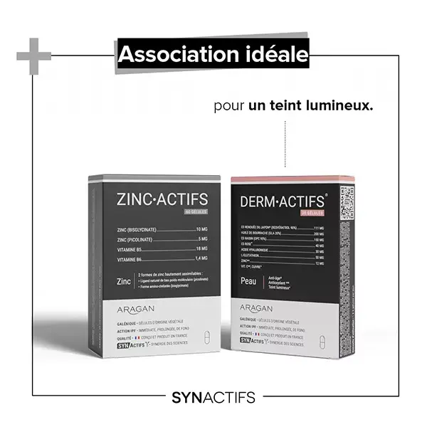 Aragan - Synactifs - Zincactifs® - Immunité & Peau - Zinc - 60 gélules