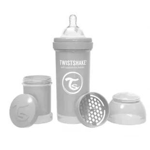 Twistshake Biberon Anti-Colique 260 ml Gris Pastel 1 unité