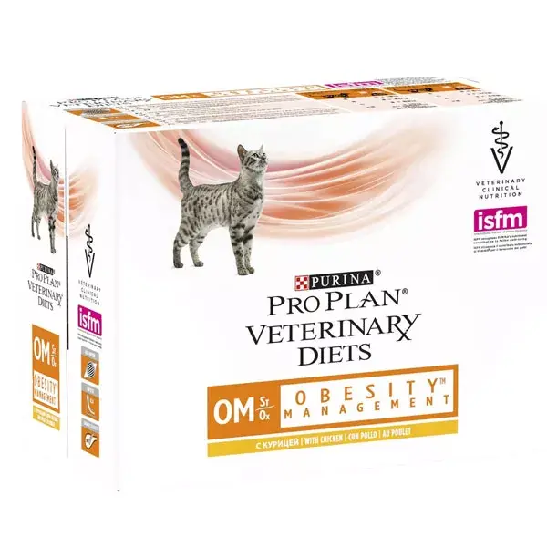 Purina Proplan Veterinary Diets Cat OM Obesity Management Chicken 10x85g