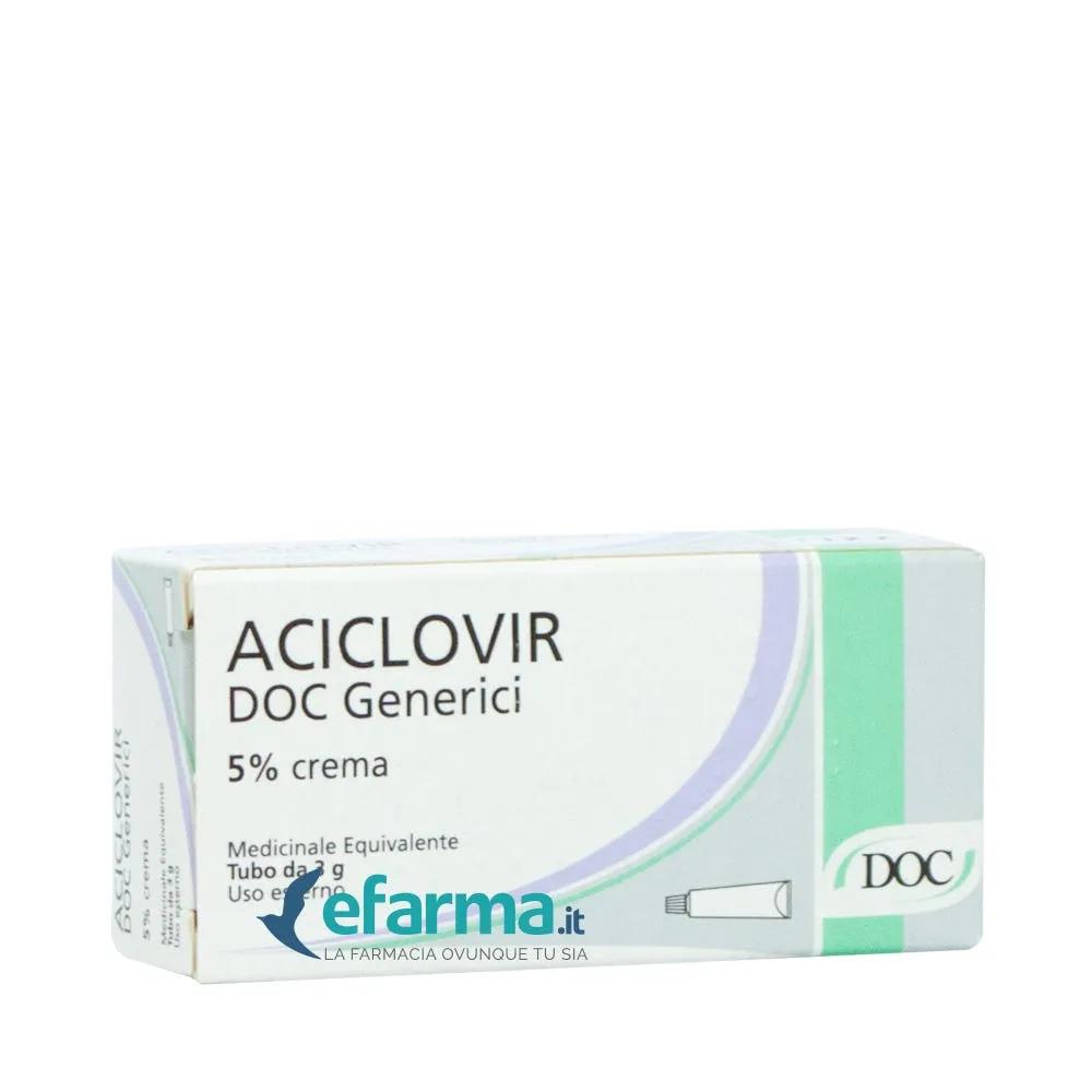 Aciclovir Doc Generici 5% Herpes Crema 3g