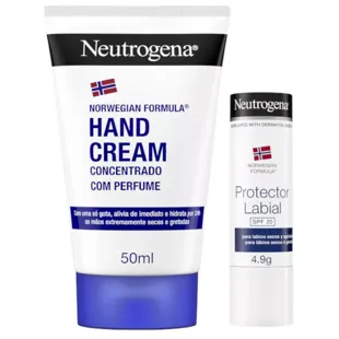 Neutrogena Handcreme mit Parfüm 50 ml + Lippenstift SPF20