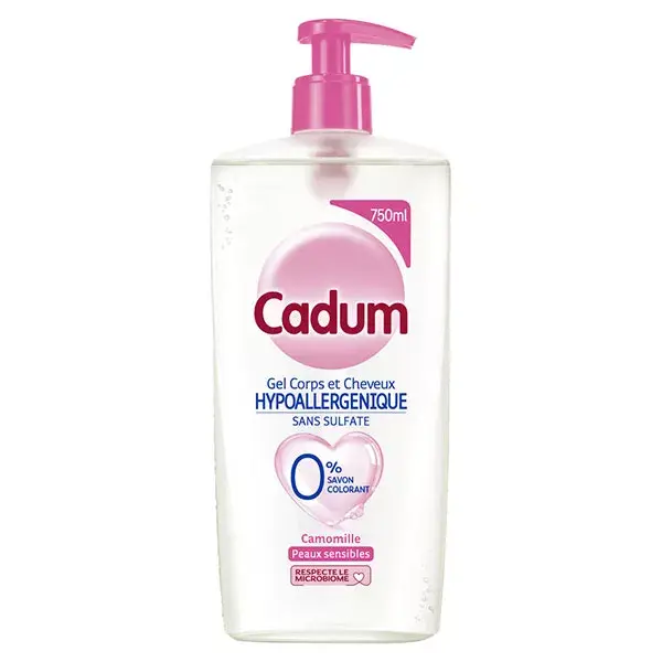 Cadum Gel Corps et Cheveux Hypoallergénique Sans Sulfate Camomille 750ml
