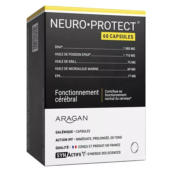 Aragan - Synactifs - NeuroProtect® - Fonctionnement Cérébral - Oméga 3 - 60 capsules