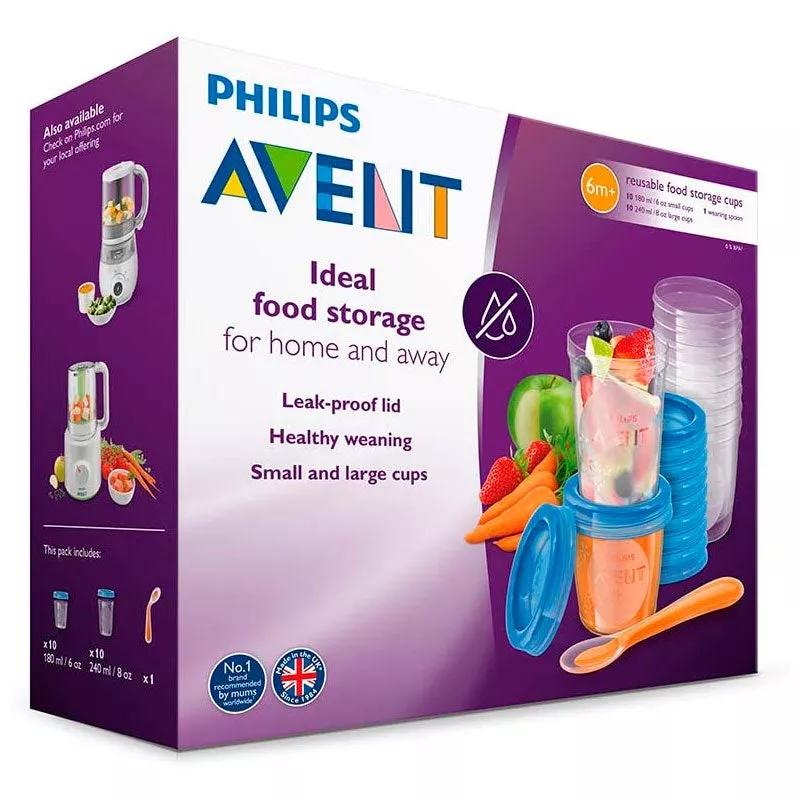 Avent Gourmetset Bakjes 10x180ml + 10x240ml 6m +