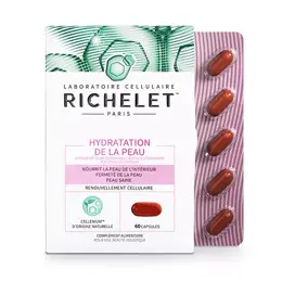 RICHELET Hydratation de la Peau, Complément Alimentaire, 60 Capsules