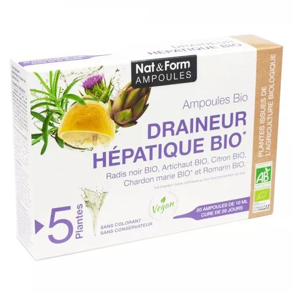 Nat & Form Ampollas Drenante Hepático Bio 20 x 10ml