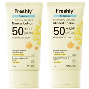 Freshly Pediatrics D+ Natural Suncare Mineral Lotion SPF50+ 2x50 ml