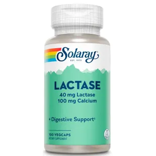 Solaray Lactase 40mg 4000 FCC 100 Vegetable Capsules