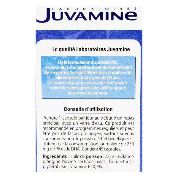 Juvamine Santé Cardio-Vasculaire Oméga 3 45 capsules