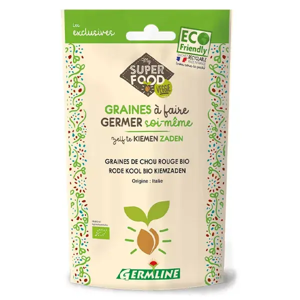 Germline Graines à Germer Chou Rouge Bio 100g
