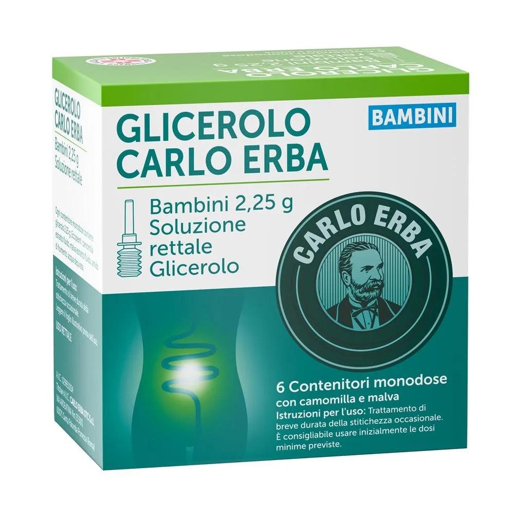 Glicerolo Carlo Erba Stitichezza Bambini Camomilla Malva 6 Microclismi