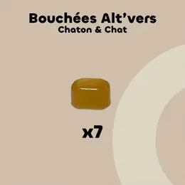 Biovetol - Alimentaire Bien-Être - Bouhées Alt'vers Petit Chat Bio - 7 bouchées