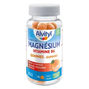 Alvityl Magnésium Vitamina B6 Fatica & Equilibrio Nervoso da 12 anni gusto Albicocca 45 gummies