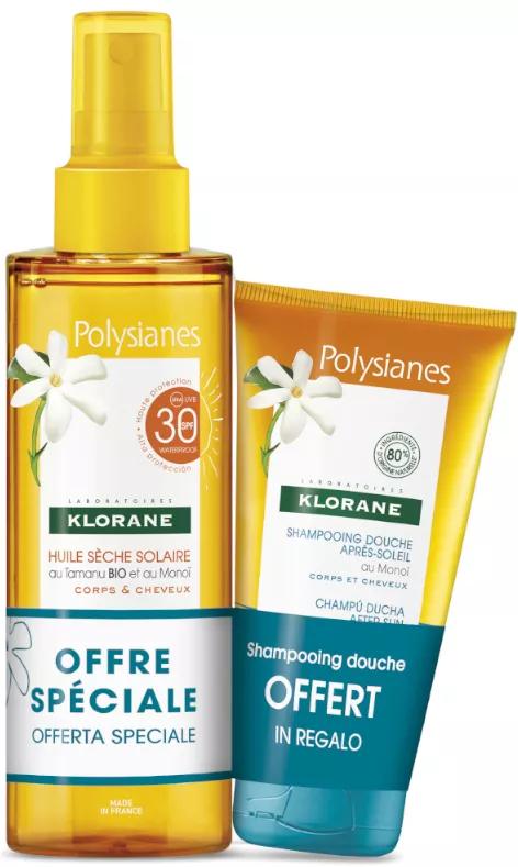 Klorane Solar Oil Spray SPF30 + Mint Dry Shampoo 50 ml GIFT