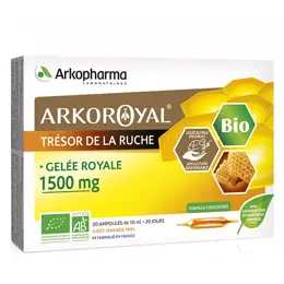 Arkopharma Arkoroyal Trésor de la Ruche Gelée Royale 1500mg Bio 20 ampoules