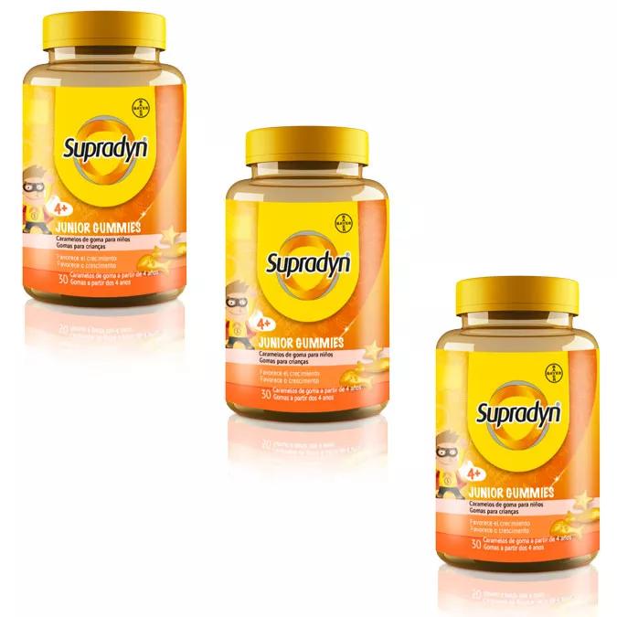 Supradyn Junior Vitaminas Crescimento Infantil Gomas 3x30 unidades