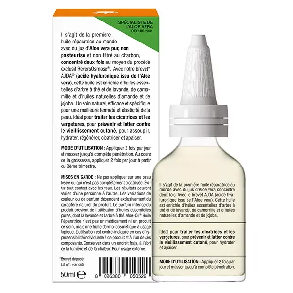 Aloevera Aloe Oil Repair Oil Bottle 50ml