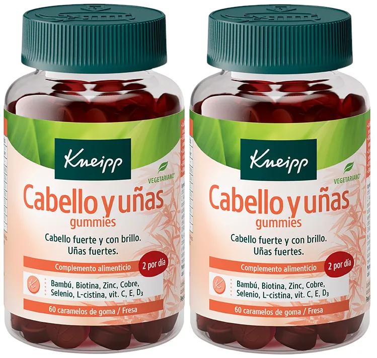 Kneipp Gummies Cheveux et Ongles à la Biotine et à la L-Cystéine 2x60 Gummies