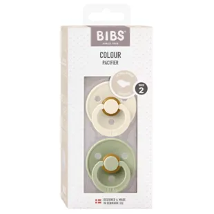 Bibs Chupetes Colour Anatómica Ivory/Sage 6-18m 2 uds