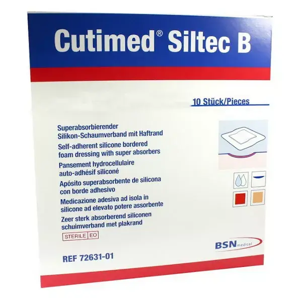 BSN Médical Cutimed Siltec B Pansement 12,5x12,5cm 10 Unités