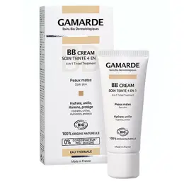 Gamarde BB Cream Soin Teinté 4 en 1 Peaux Mates Bio 40ml