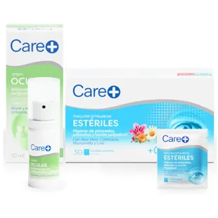 Care+ Ocular Solution 0.2% Hyaluronic Acid 10 ml + Care+ Sterile Ophthalmic Wipes 30 units