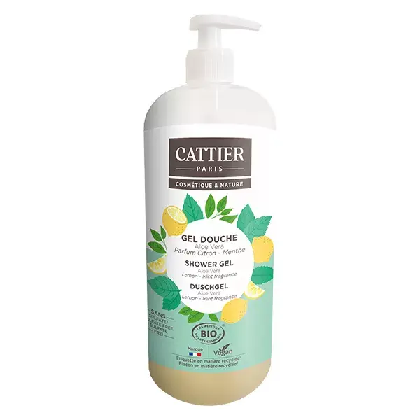 Cattier Organic Lemon Mint Shower Gel 1L