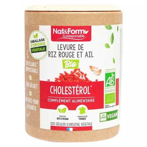 Nat&Form Eco-responsable Levadura Roja Arroz y Ajo Ecológico 200 cápsulas vegetales