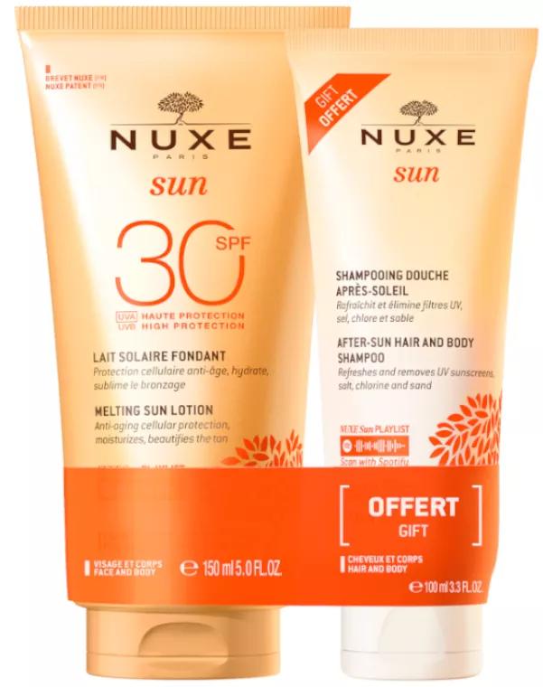 Nuxe Sun Lait Solaire SPF30 150 ml + Shampoing Après Soleil 100 ml