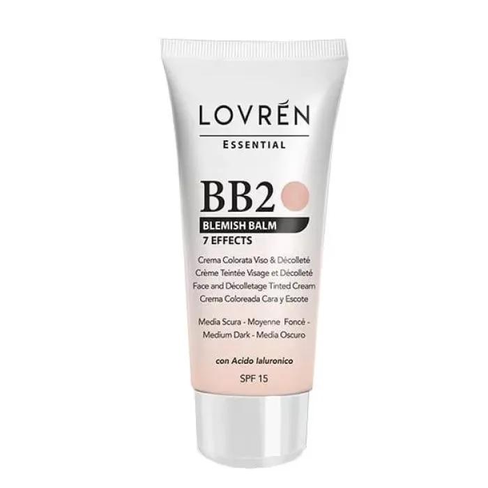 Lovren BB2 Blemish Balm Crema Colorata Tonalità Medio-Scura per Imperfezioni Cutanee 25 ml