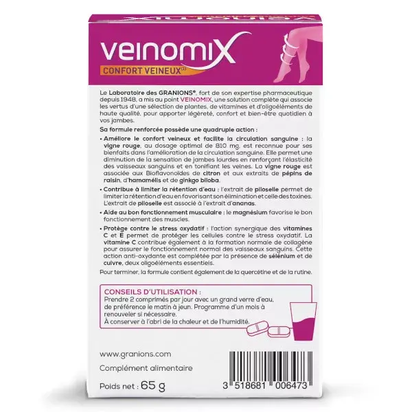 Granions Veinomix 60 comprimés
