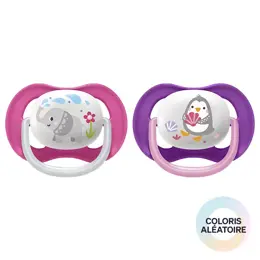 Avent Sucette Ultra Air 6-18m Mixte Animaux Lot de 2