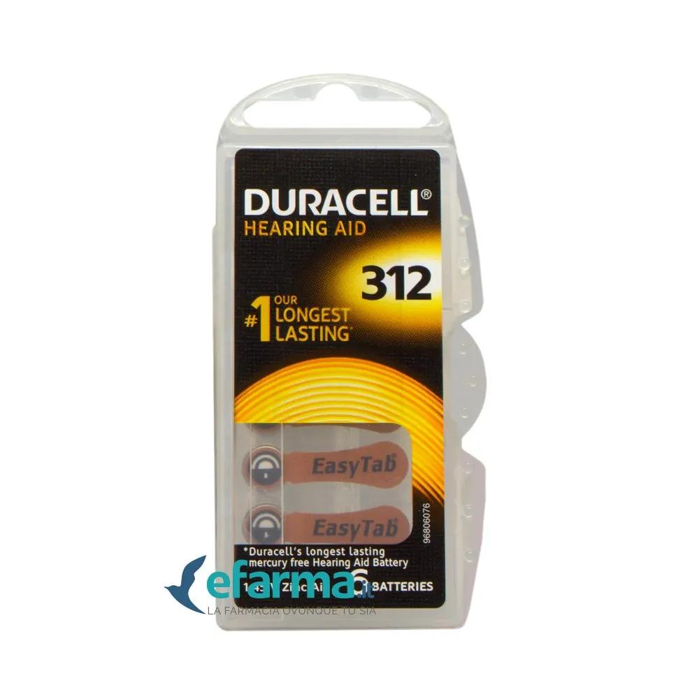 Duracell EasyTab 312 Marrone Batterie Apparecchio Acustico 6 Batterie