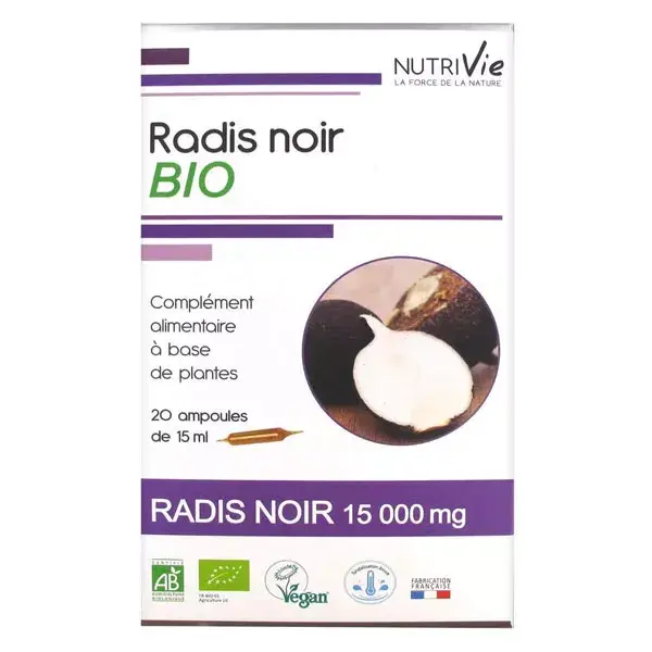Nutrivie  Radis Noir Bio 20 ampoules