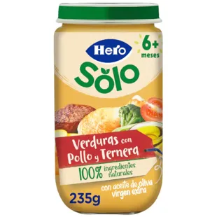 Hero Solo Vegetable Jars with Chicken and Beef +6m 235 gr