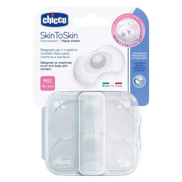 Chicco Breastfeeding Silicone Nipple Protectors M/L 2 units