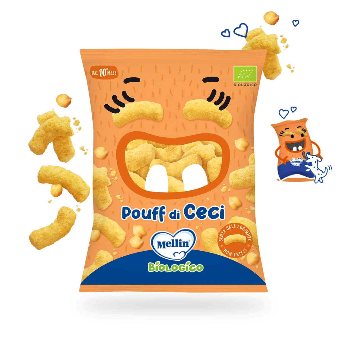 Mellin Snack Pouff Di Ceci Bio 20g