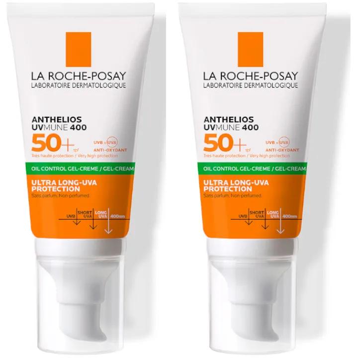 La Roche Posay Anthelios UV Mune 400 Oil Control Dry Touch Gel-Cream SPF50+ 2x50 ml