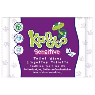 Kandoo Sensitive Wipes 60 units