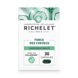 RICHELET Force des Cheveux, Complément Alimentaire Cheveux, 30 Capsules