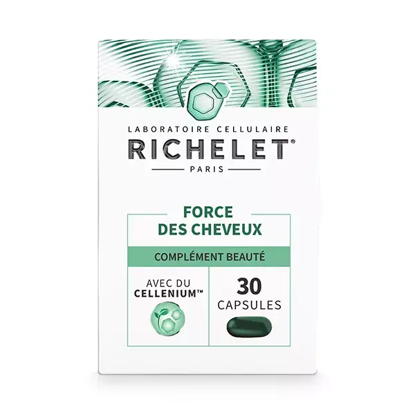 RICHELET Force des Cheveux, Complément Alimentaire Cheveux, 30 Capsules