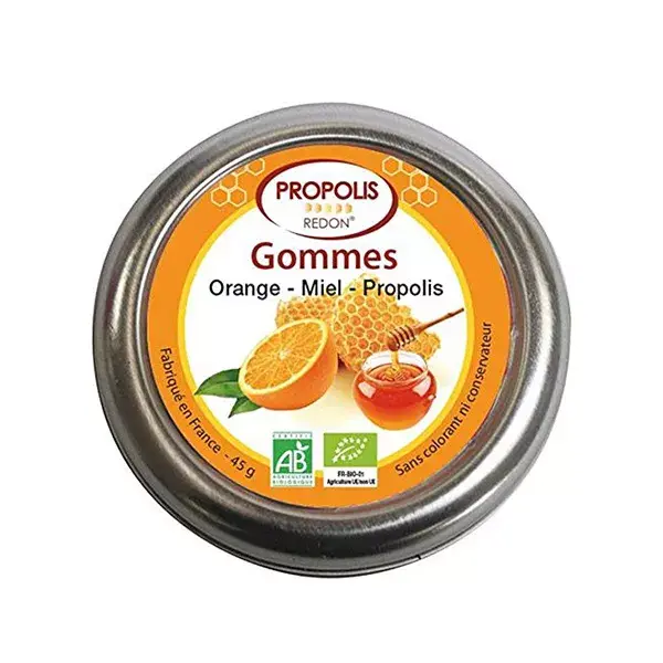 Redon Pastillas de Propóleo Caramelos de Naranja de AB Caja de 45g