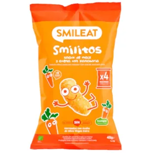 Smileat Smilitos de Avena con Zanahoria ECO Multipack +8m 4x12 gr