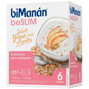 BiManán BeSlim Be Slim Crema Yogur con Cereales 6 Sobres